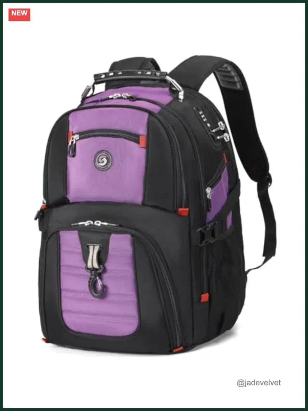 50L Travel Laptop Backpack with Combination Lock for 17in Laptops